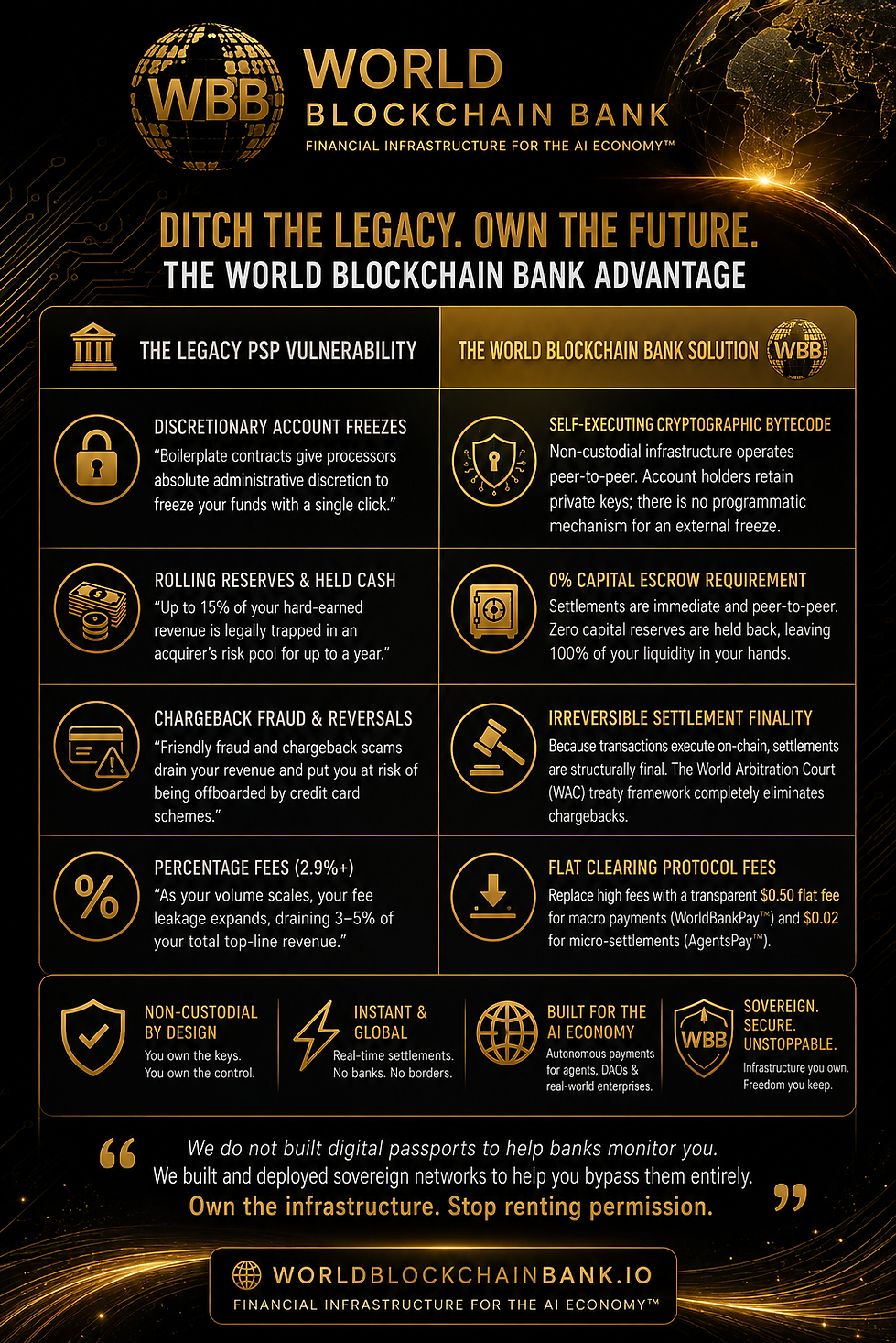 DITCH THE LEGACY PAYMENT PROVIDERS-OWN THE FUTURE WITH WORLDBANKPAY