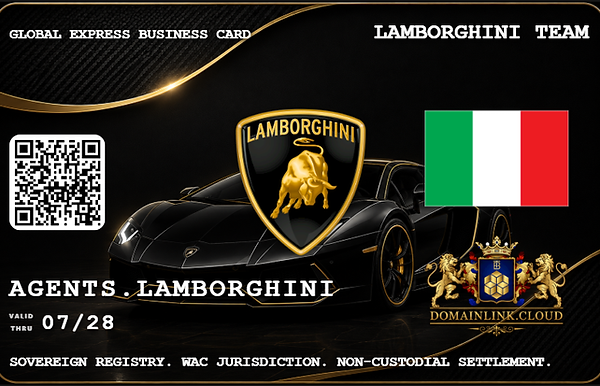 LAMBORGHINI TEAM CARD DESIGN
