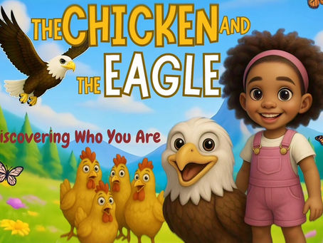 Book cover of The Chicken and the Eagle by Johnny Morales, a Christian children’s book inspiring kids and families to discover identity and purpose.