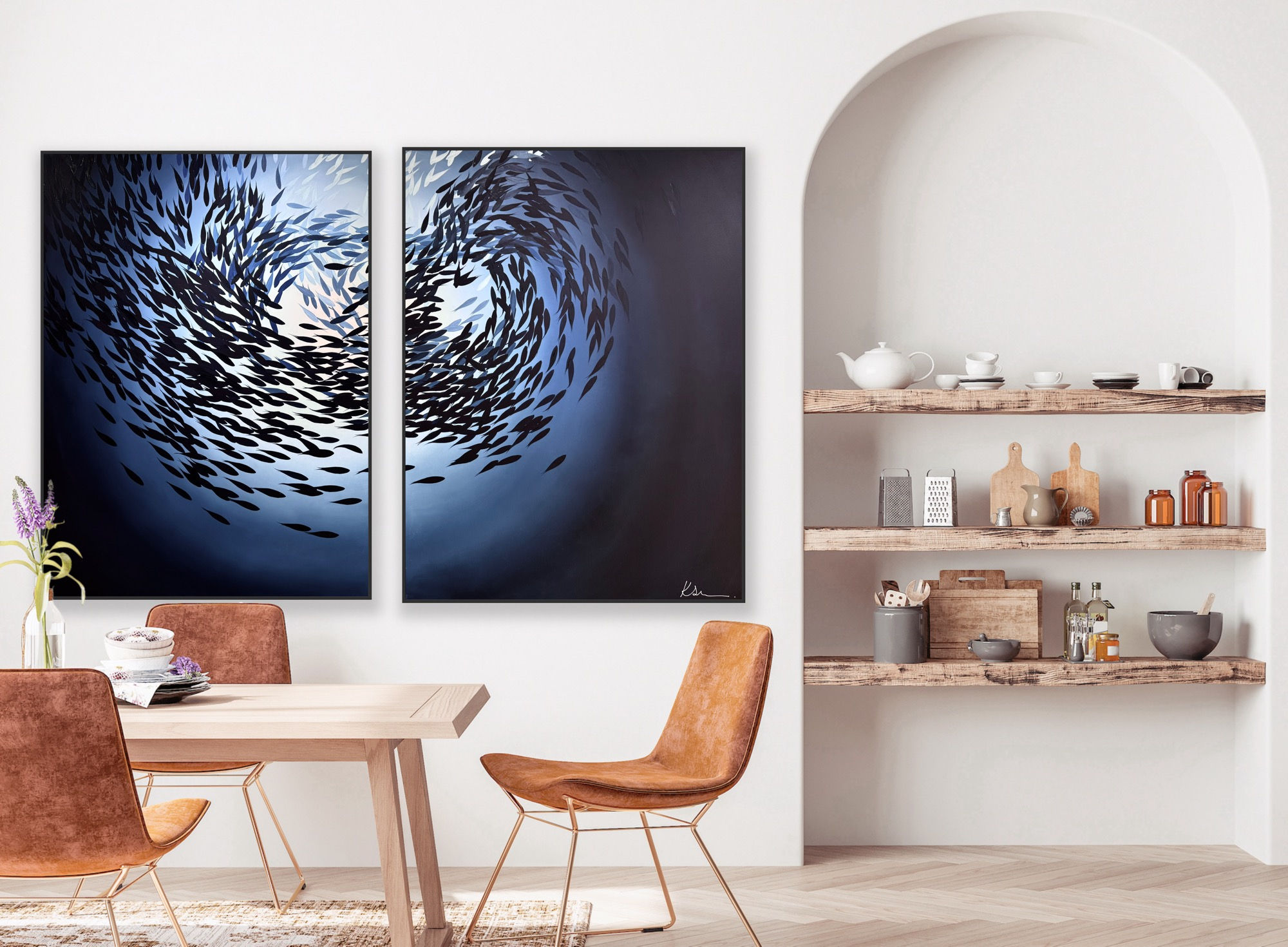 Unfolding - Diptych - Oil on Canvas