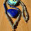 Thumbnail: Labradorite and lapis lazuli 108 bead mala with labradorite pendant