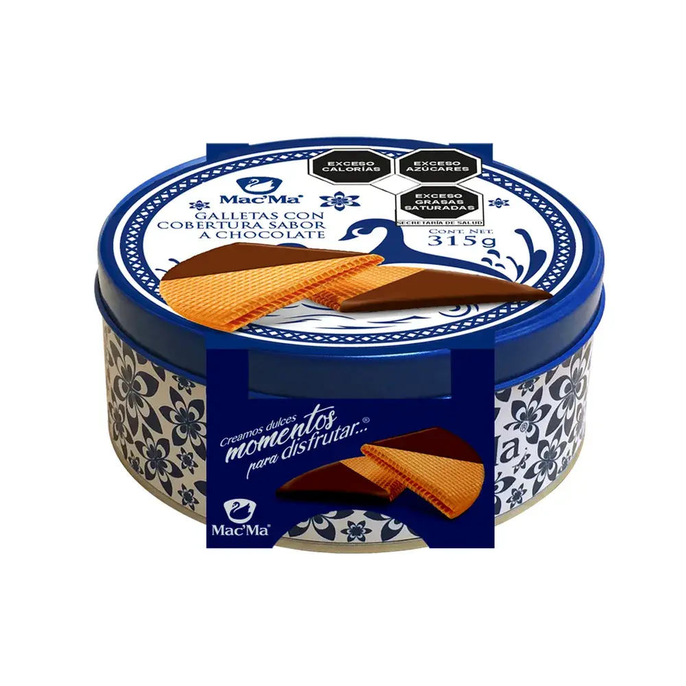 GALLETA MAC MA CISNE CON CHOCOLATE 315G PZ