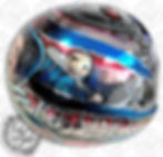 Horror Theme Chromed Race Helmet