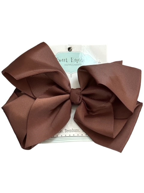 Brown Hair Bow (large)