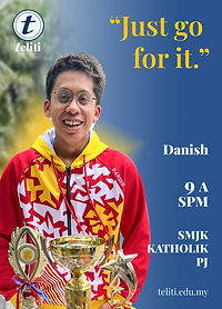SPM 9 A Top Achiever Danish Teliti Tuition Centre Petaling Jaya DJ, SMJK Katholik PJ