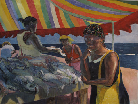 she chooses a fish40_x52_ watercolor.jpg