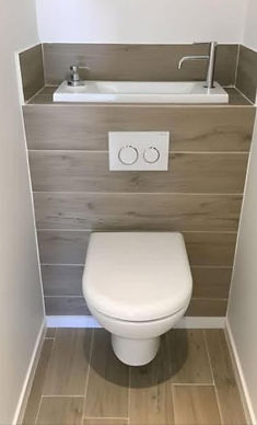 toilette Wc avac lavabo encastre