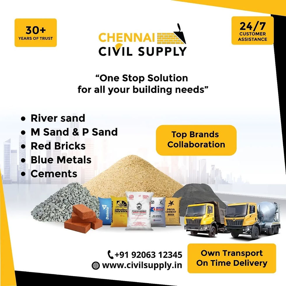 Construction materials supplier in chennai
