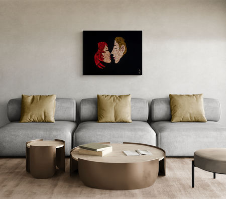 The kiss by the artist k in room.jpg