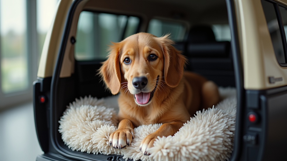 Close-up view of a pet carrier with a cozy blanket inside