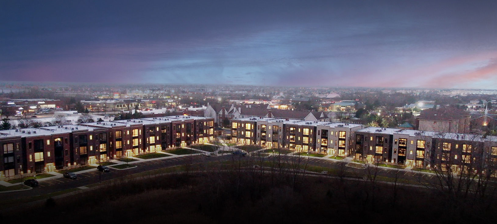 Lakeland Lofts Exterior Night View