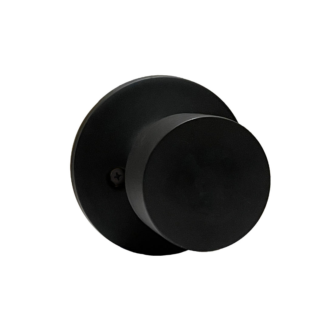 Reliant Matte Black Dummy Closet / Hall Door Knob (Round)