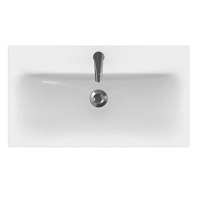 Thumbnail: Moduo 32 in. Square Countertop Sink - White