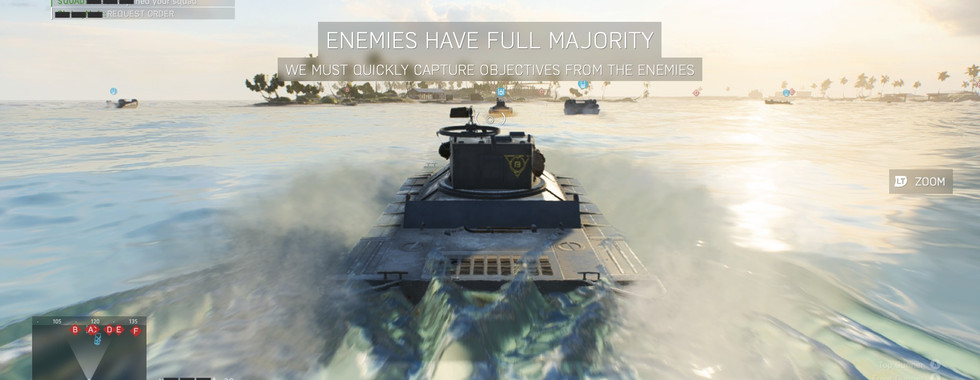 Transport boat in action.