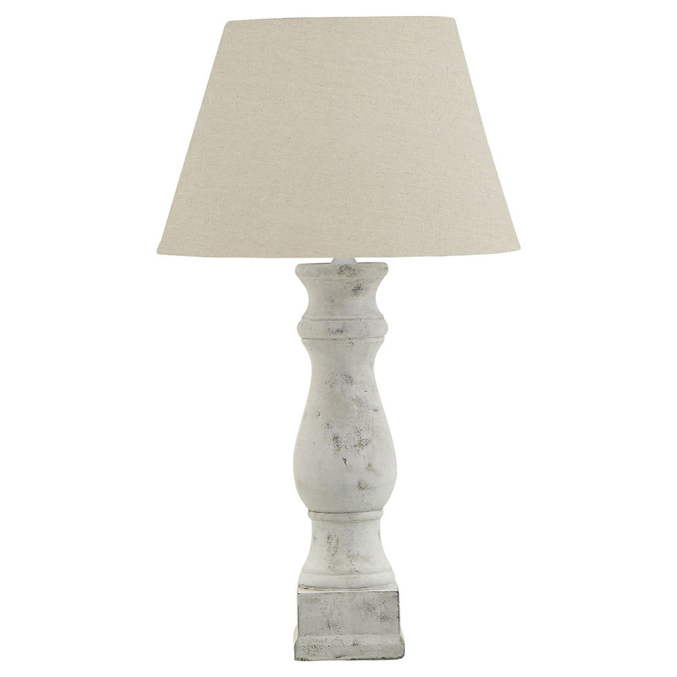 Thumbnail: Darcy Antique White Candlestick Table Lamp With Linen Shade