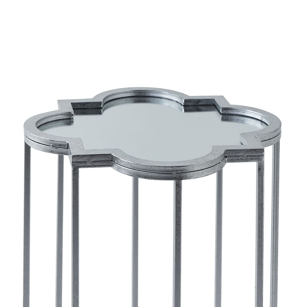 Thumbnail: Quarter Foil Mirrored Set Of Two Side Tables