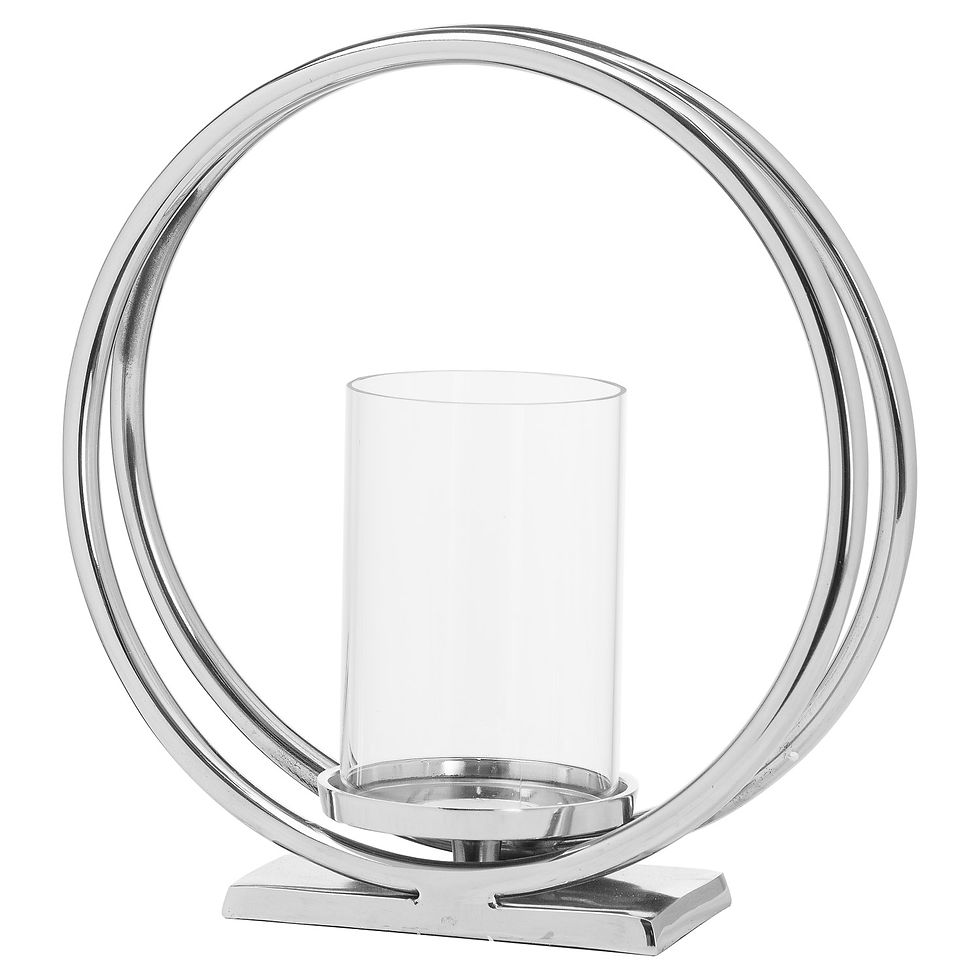 Ohlson Silver Twin loop Candle Holder