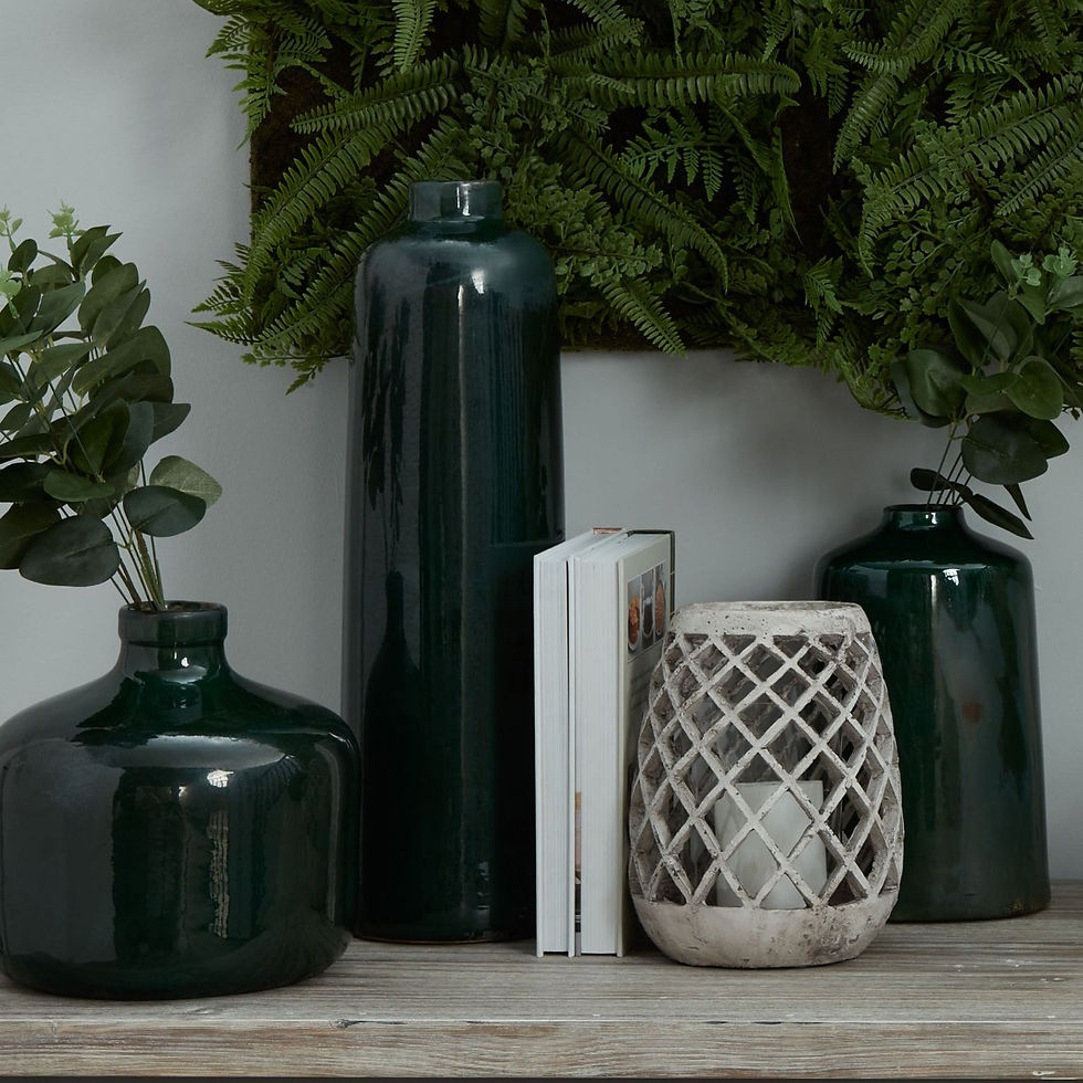 Thumbnail: Large Conical Ceramic Lattice Hurricane Lantern