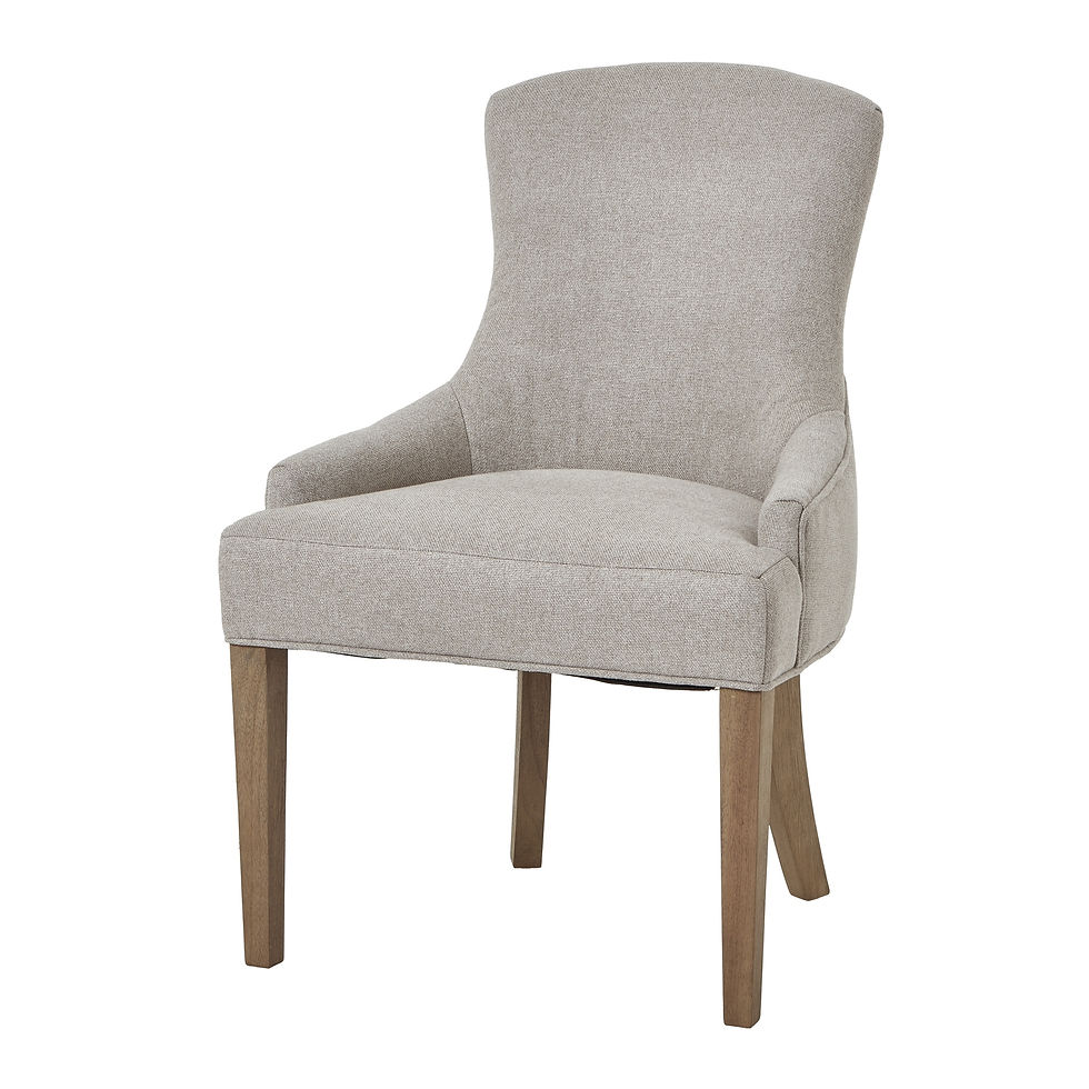 Thumbnail: Brockham Oatmeal Twill Dining Chair
