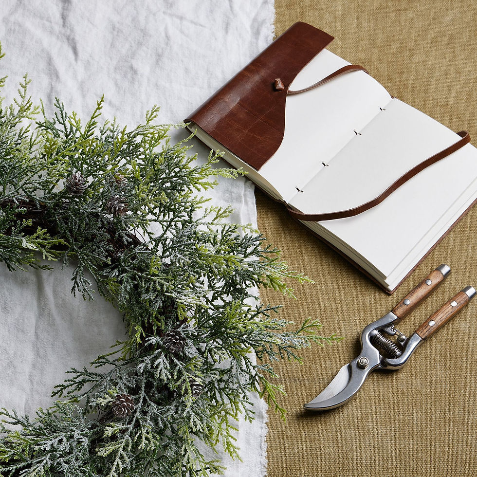 Thumbnail: Frosted Pine Wreath With Pinecones