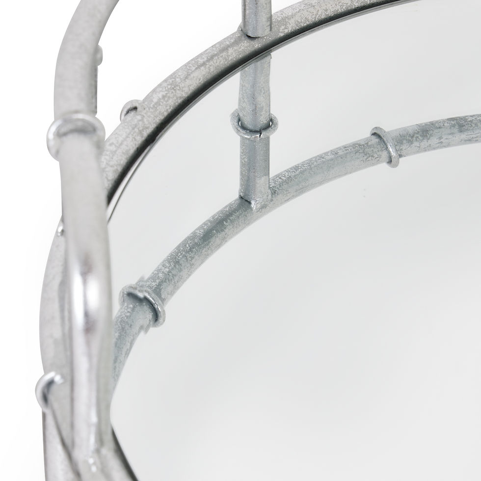 Thumbnail: Silver Round Drinks Trolley