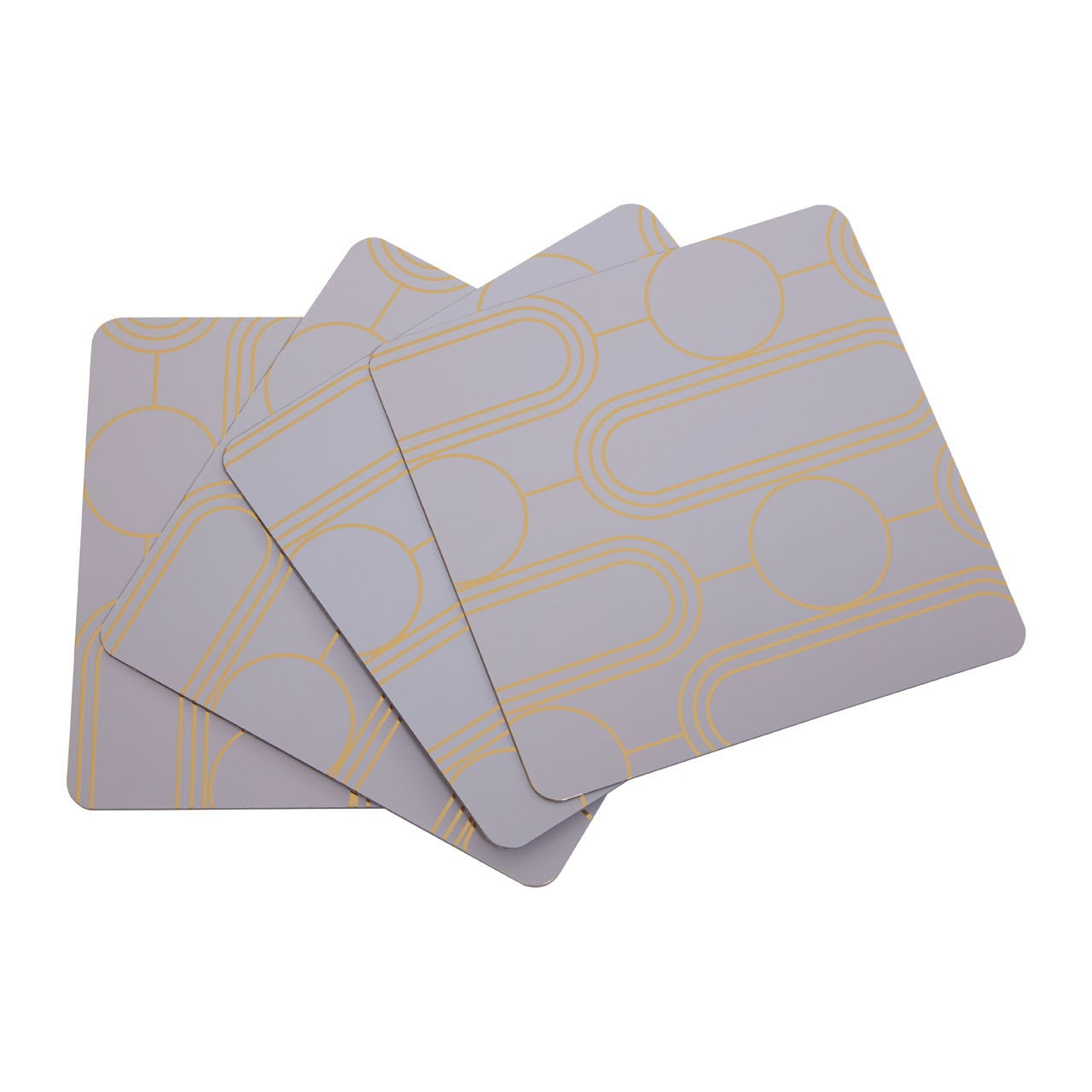 Frosted Deco S/4 Coasters Purple