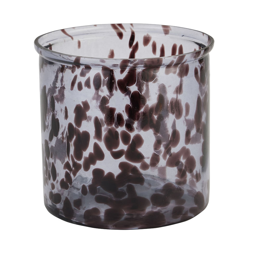 Thumbnail: Black Dapple Large Candle Holder