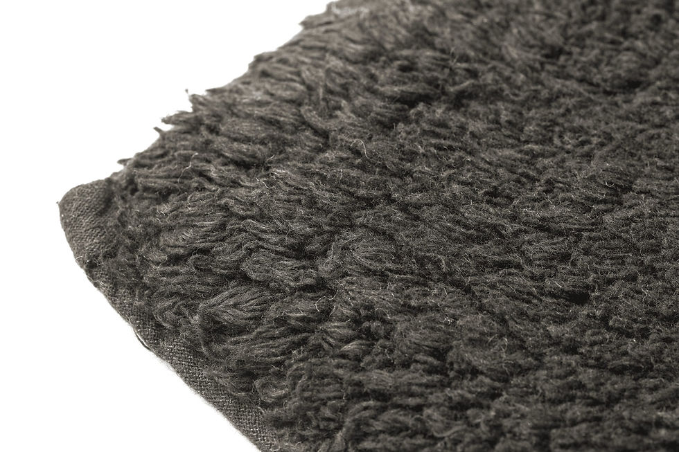 Thumbnail: Ripple Charcoal - Pure Cotton  2pc Bathset  - Mat 50x80cm / Pedestal 50x40cm
