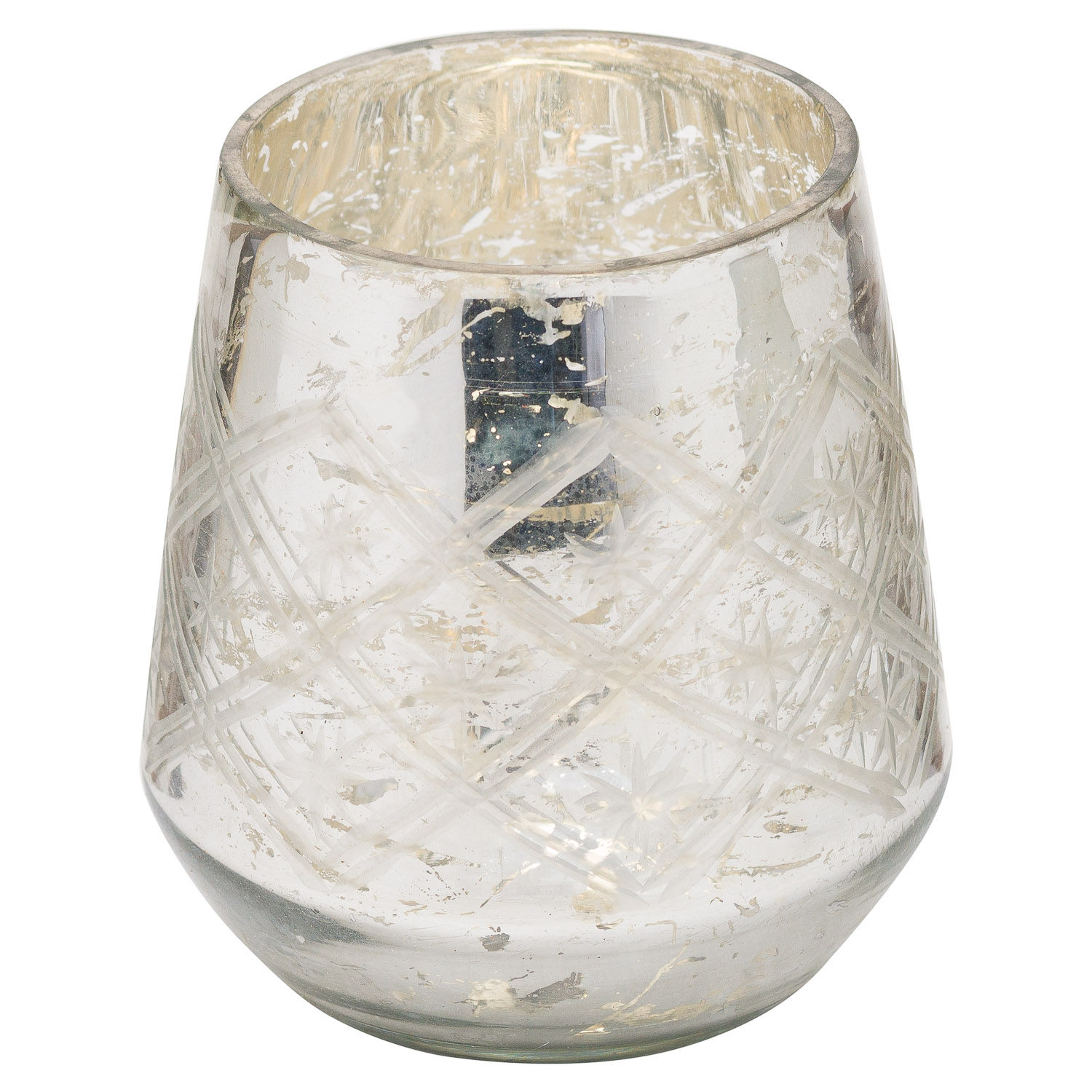 The Noel Collection Silver Foil Tealight Holder