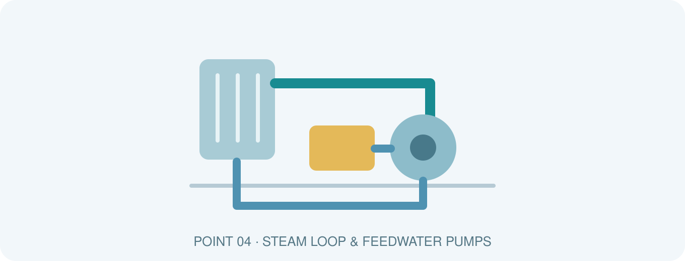 Steam loop & feedwater pumps