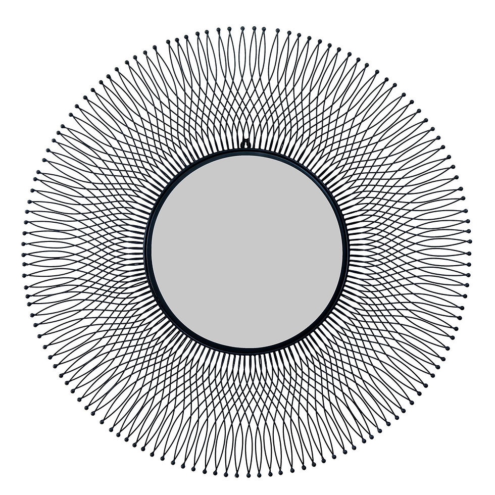 Rio Black Large Wire Mirror