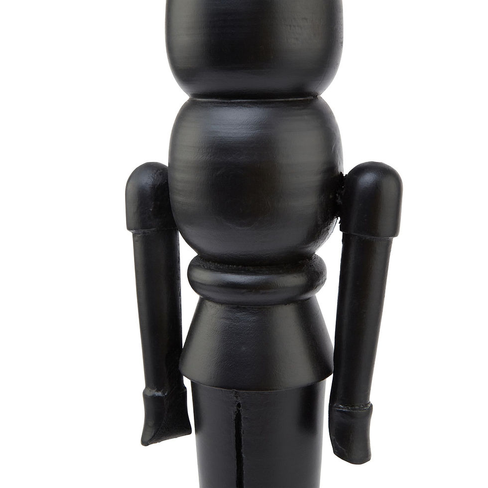 Thumbnail: Minimalist Black Wooden Large Nutcracker Decoration