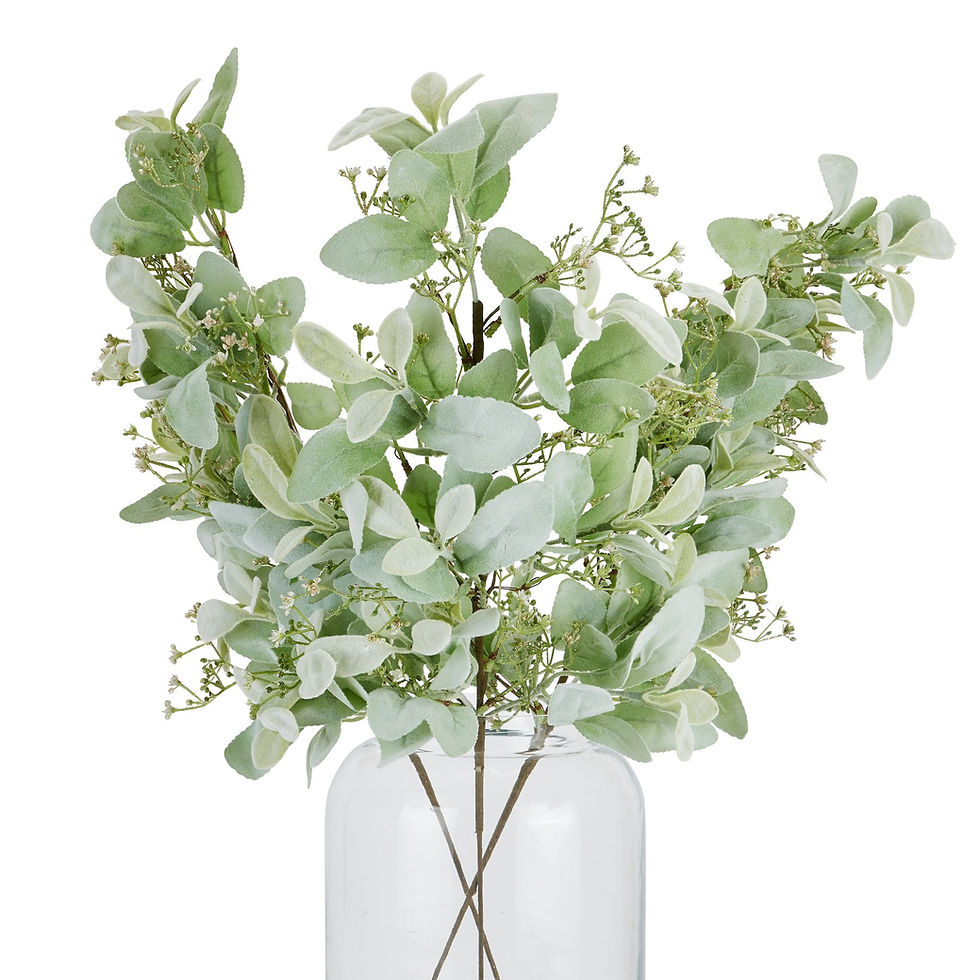 Thumbnail: Large Winter Sprig With Lambs Ear And Wax Flower