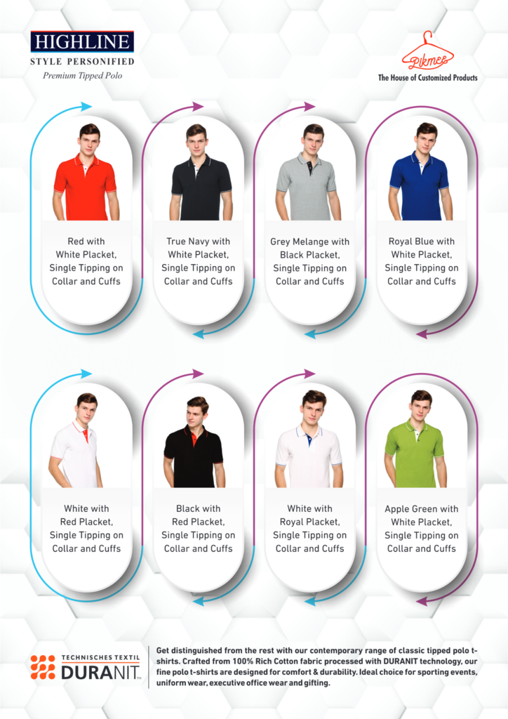 Thumbnail: Premium Tipped Polo T-Shirt HIGHLINE