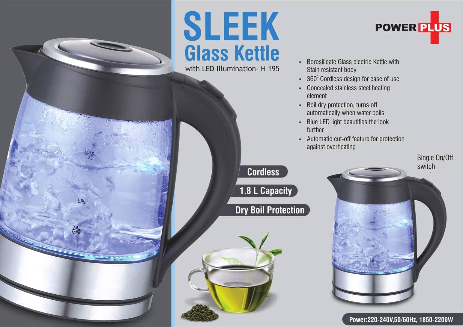Sleek Glass kettle