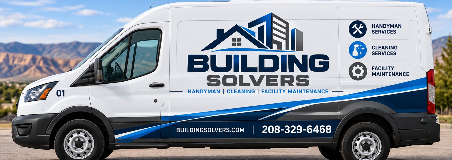 Building Solvers service van with branded wrap