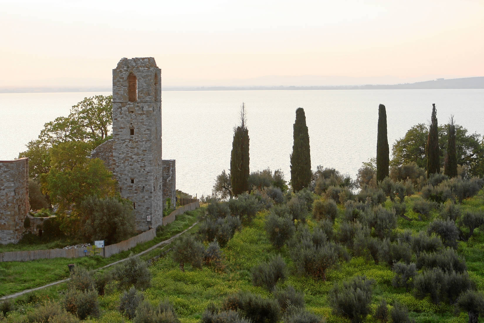 Isola Polvese on Lake Trasimeno, Italy