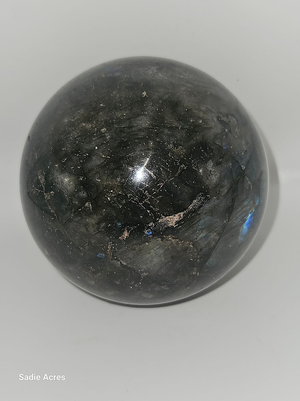 Thumbnail: Polished Labradorite crystal sphere from a handmade collection