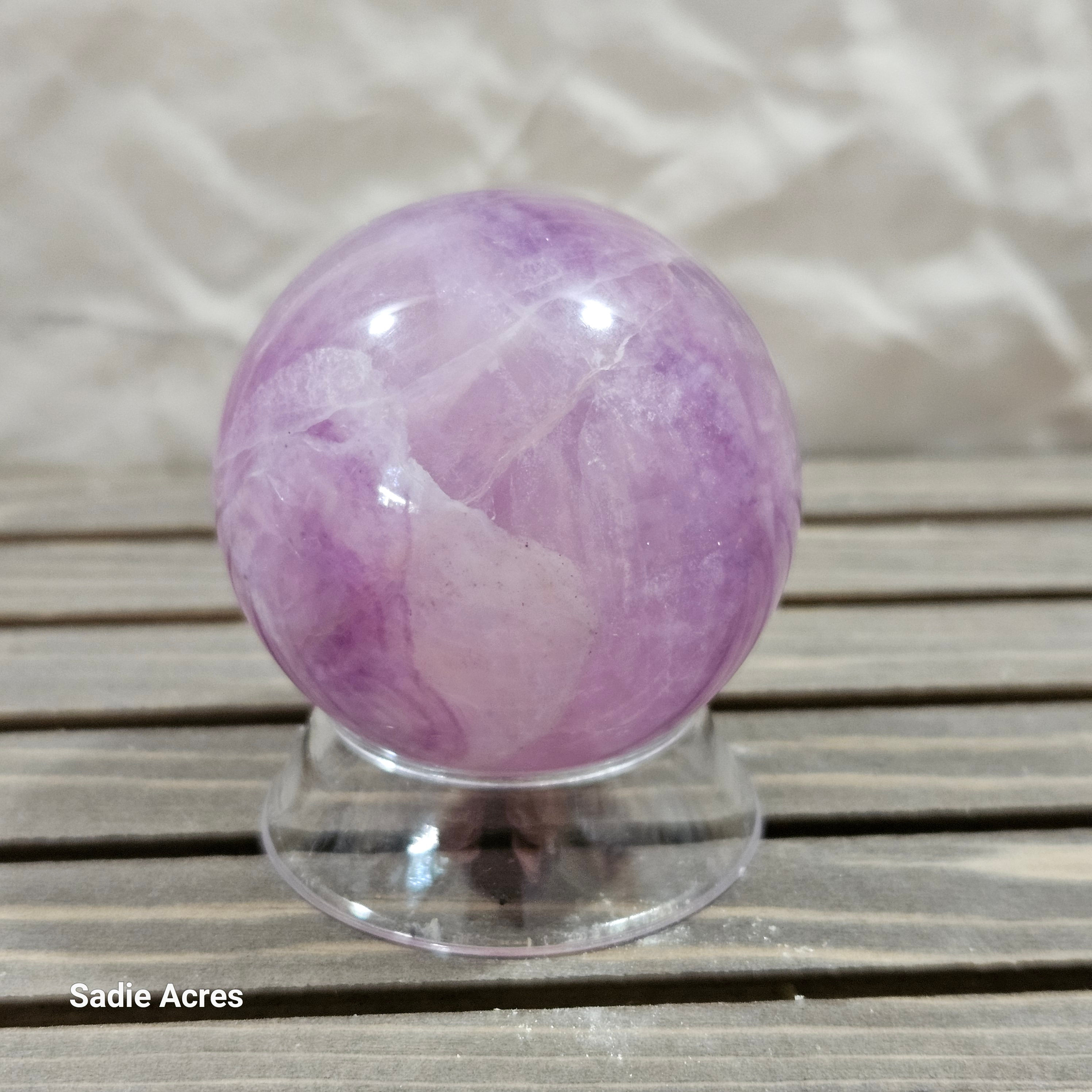 Purple Rainbow Fluorite Sphere
