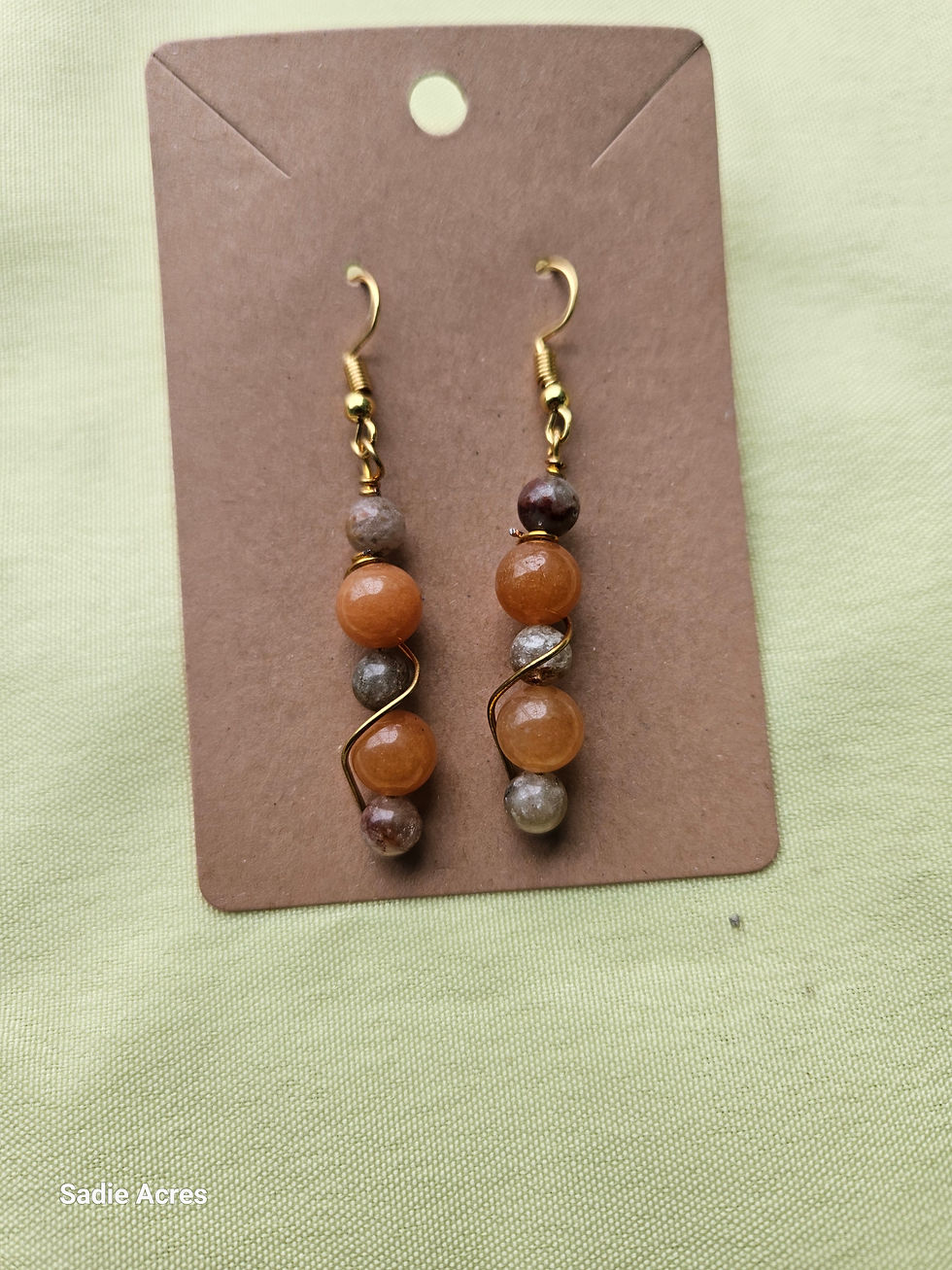 Fire Quartz & Thousand Layer Earrings