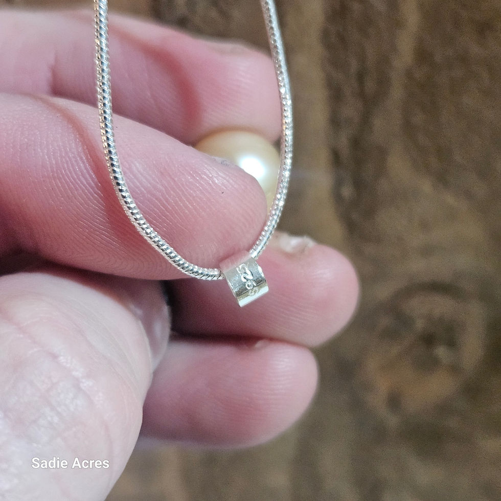 Thumbnail: 925 silver chain with crystal bead