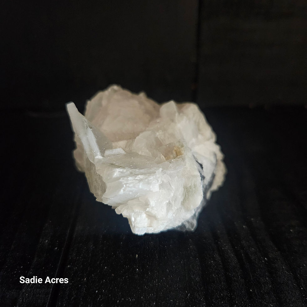 Hand-selected crystal gemstone on dark background