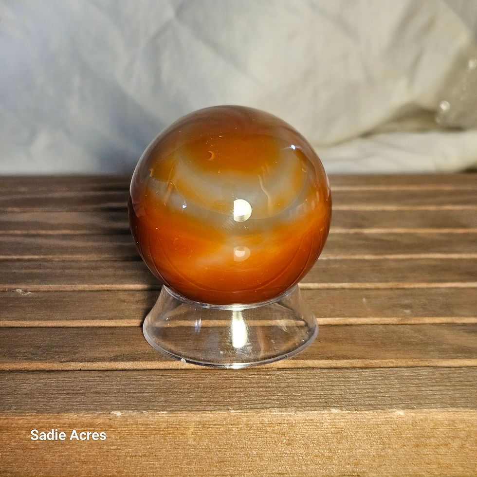 Thumbnail: Artisan hand-selected crystal sphere on a clear stand