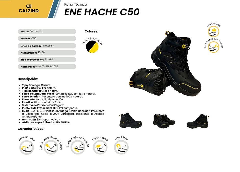 Miniatura: BOTAS DE SEGURIDAD NH C50 NEGRO