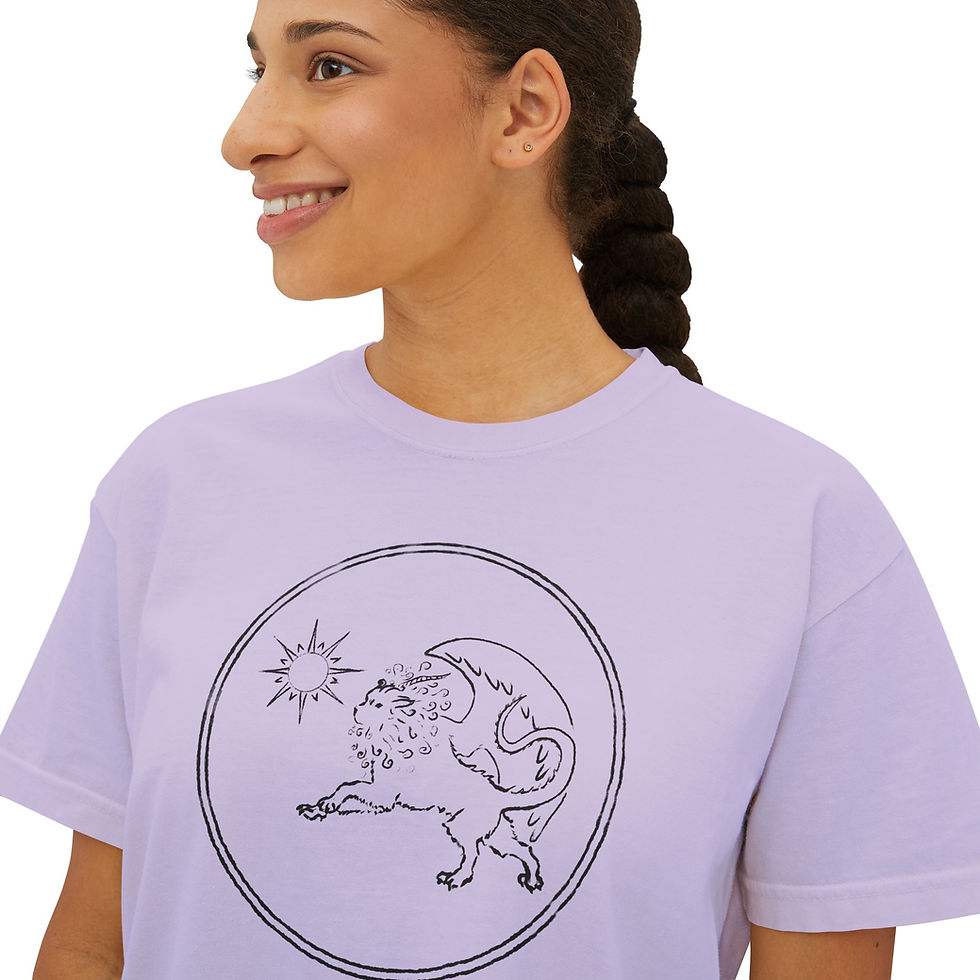 Thumbnail: CHIMERA DE DOCHAS // Line Work Women's Boxy Tee