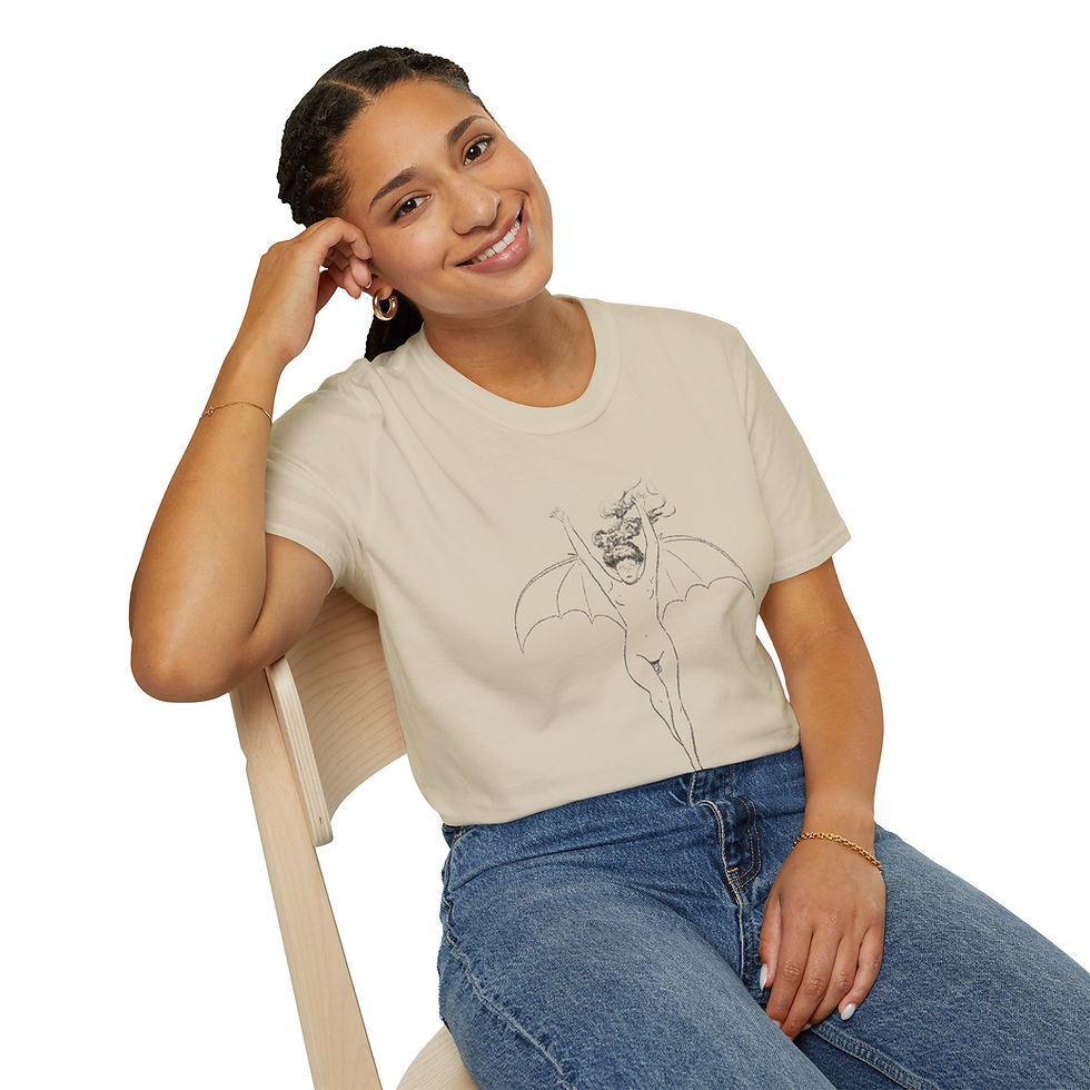 Thumbnail: LA FEMME CHAUVE-SOURIS XY Unisex Softstyle T-Shirt