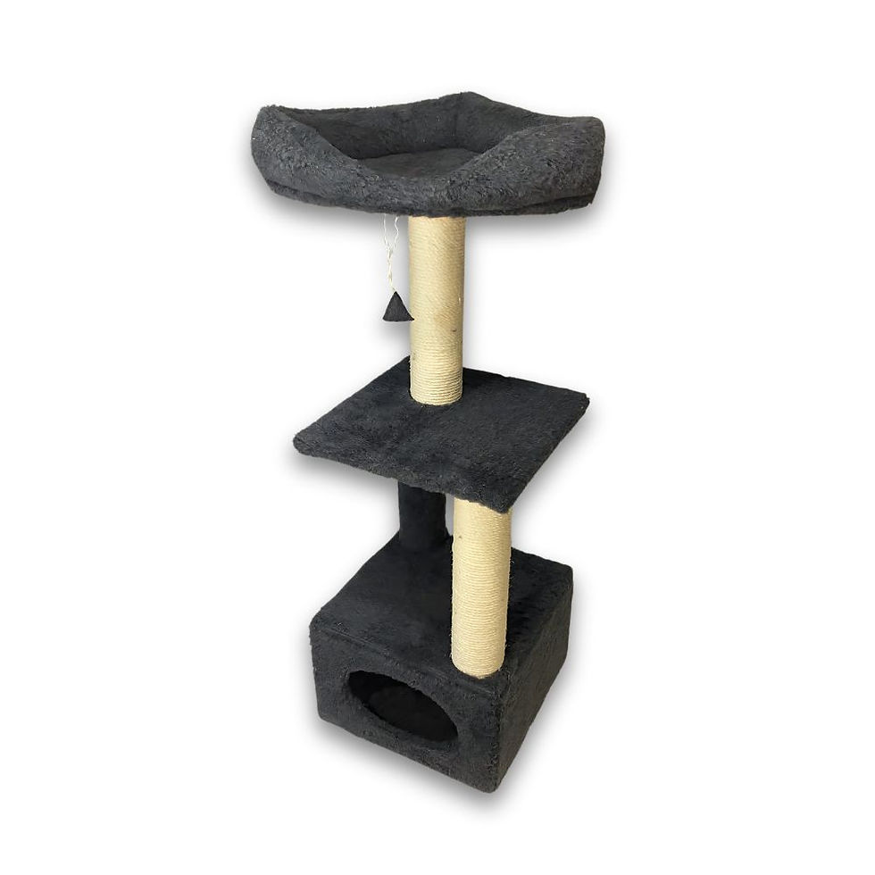 Прев'ю: Дряпка Природа Д23 із сизалю з будиночком  сіра 36x36x115 см