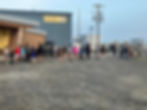 Students outside Aniak Junior-Senior High School. (Kuspuk School District photo)