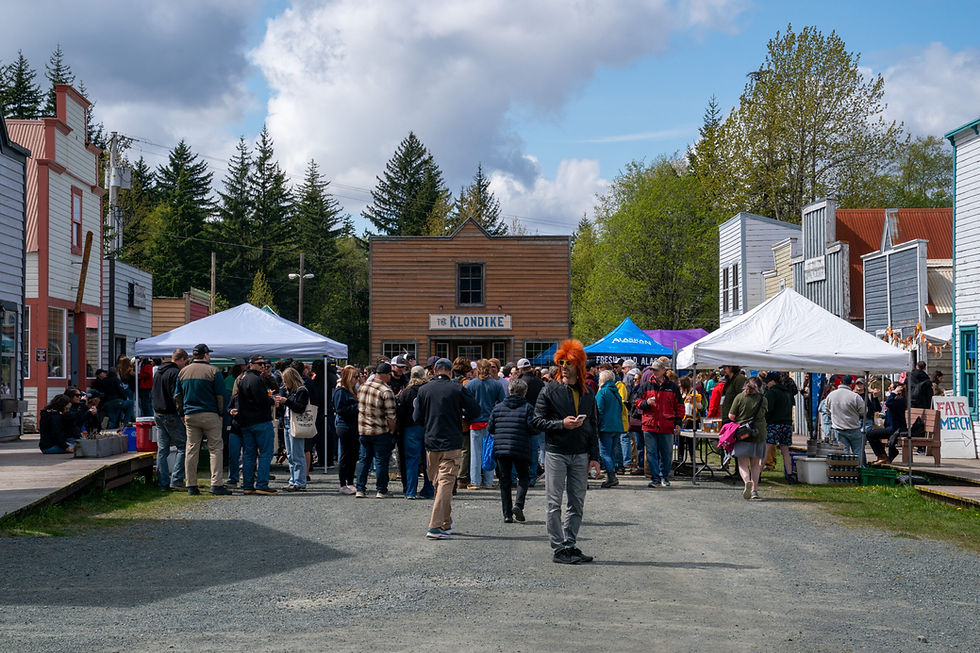 Crowds gathered in Dawson City to test and drink beer and cider during the Haines Beerfest on Saturday, May 23, 2026. (Lizzy Hahn/ Chilkat Valley News)