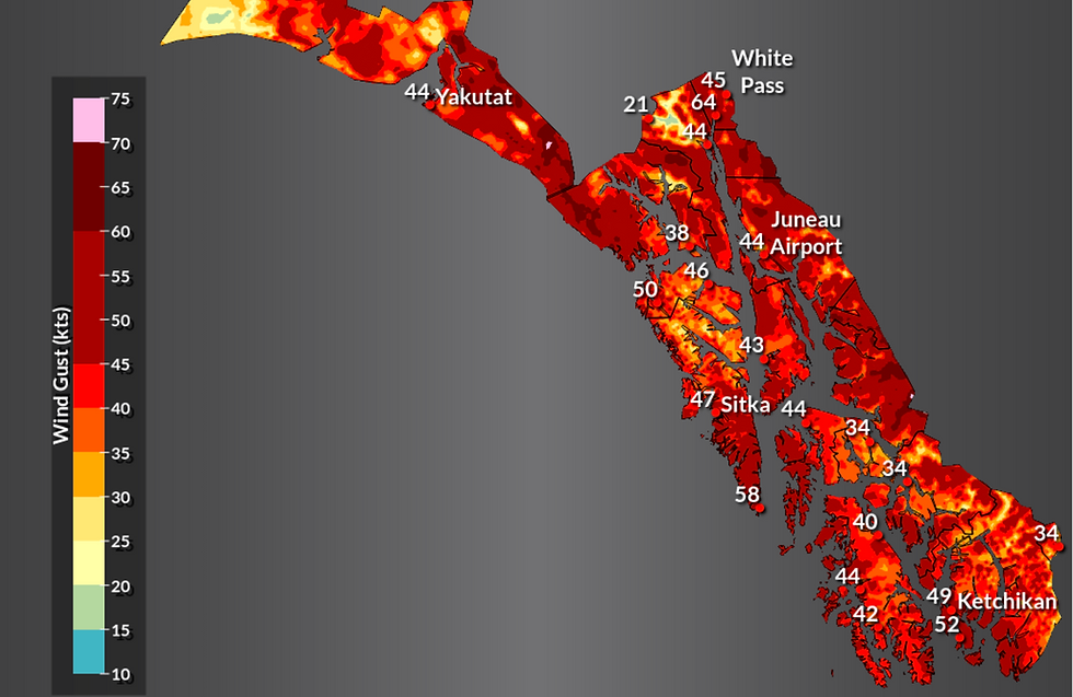 Up to 3" of rain possible by Wednesday, Thane Road closes at noon Tuesday;  winds of 65+ mph forecast